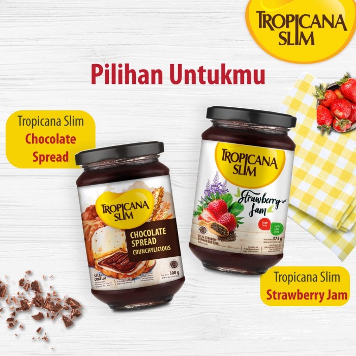

Tropicana Slim SELAI SPREAD DIABETES SELEI JAM BEBAS GULA NUTRIFOOD