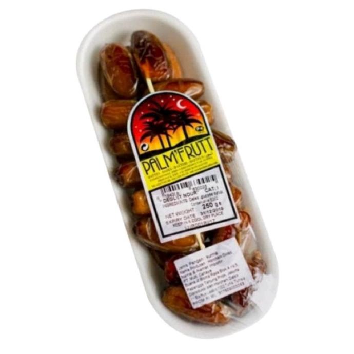 

Kurma Tunisia Palm Fruit 250 Gr Per Dus Isi 24 Pcs/Palm Fruit Murah Lapaklusimarianti