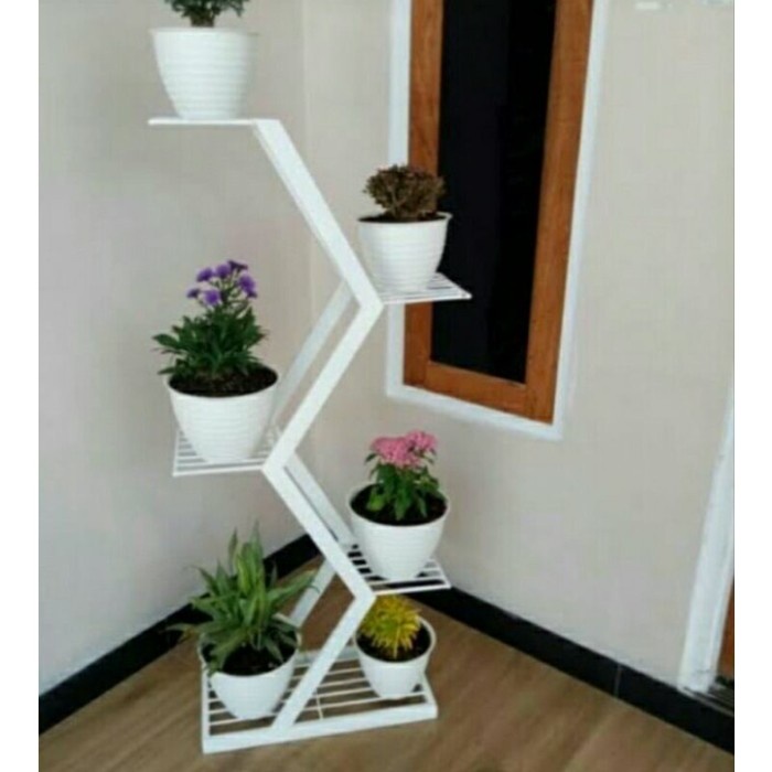 Rak Bunga Murah/Rak Bunga Besi/Standing Pot Besi/Tinggi 1 Meter