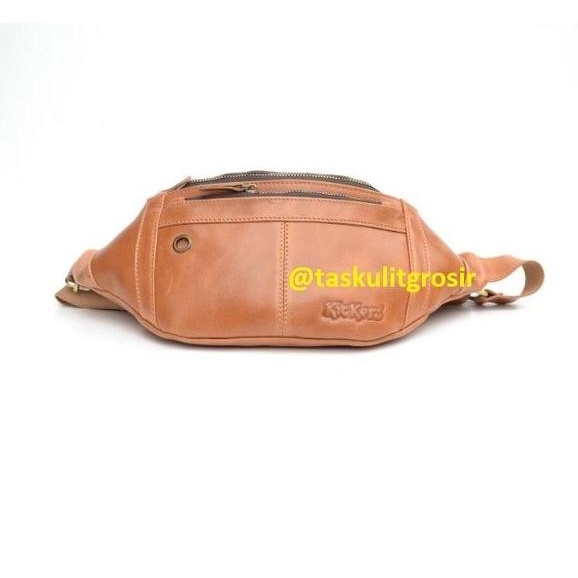 Siap Kirim, Waistbag Pria Tas Pinggang Pria Kulit Asli Kickers Tan Mistake.Hours