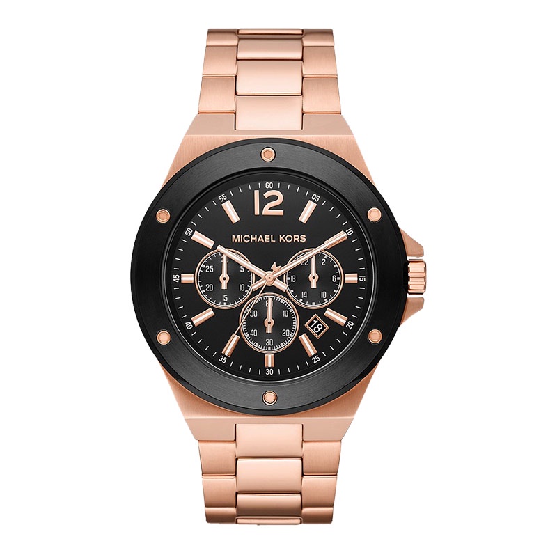 Michael Kors Lennox MK8940 Jam Tangan Pria Chronograph Stainless Steel Rose Gold