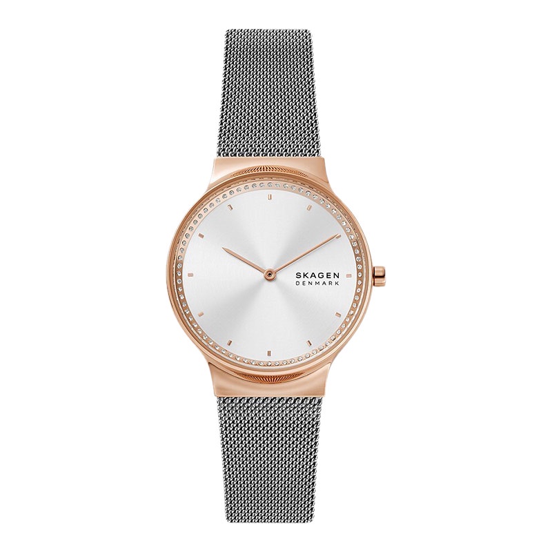 Skagen Freja SKW3017 Silver Dial Stainless Steel Mesh Strap