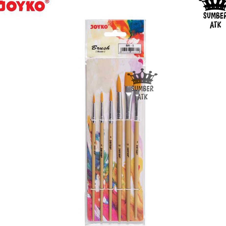 

✵Baru❂ Brush Kuas Cat Air Cat Minyak Lukis Acrylic Joyko BR-5 Q83 ✯