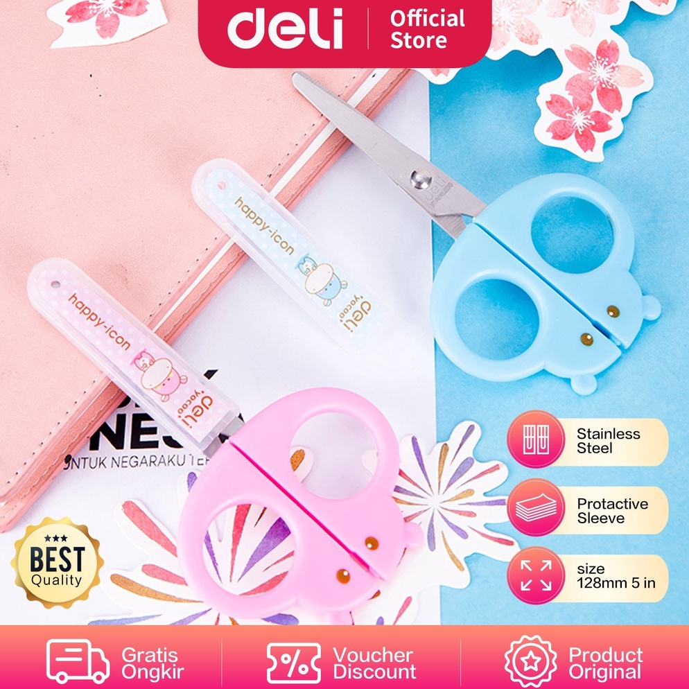 

[CODE BARANG 964SDG] Deli Hippo Gunting Sekolah ujung gunting yang tumpul aman digunakan anak anak 128mm E6032 0YW