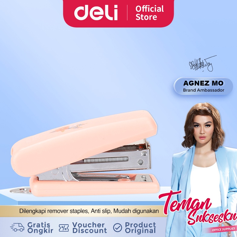 

[PROMO 7SQJ] Deli Stapler Sekolah 10sheets dengan jepretan halus E0222 CJ7