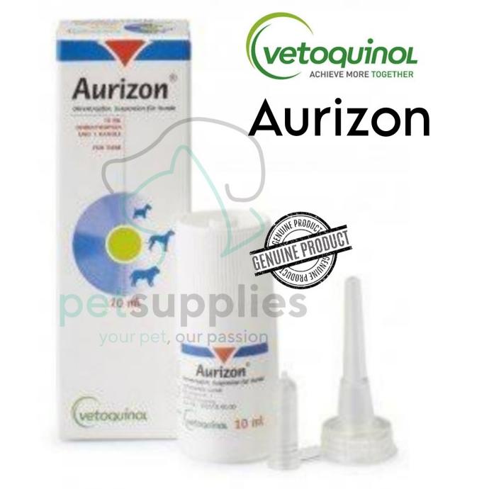 Obat tetes telinga antibiotik anjing, AURIZON (isi 10 ml)