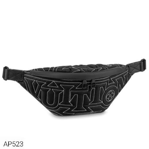 Waistbag Pria Lv0003 Hitam Kulit Import Mirror Vip  Qianamukhtarstore