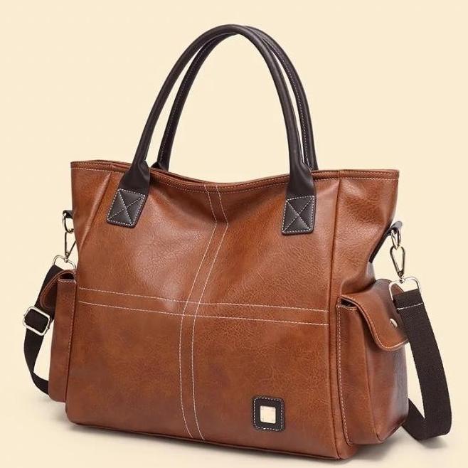 Tas Selempang Wanita Semi Kulit/ Tas Kerja Wanita Kapasitas Besar