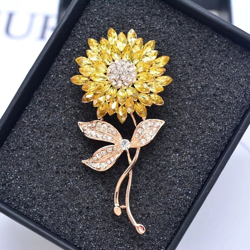 Bros Bunga Matahari - Brooch Pin Sunflower - Bros Wanita Simple Elegan