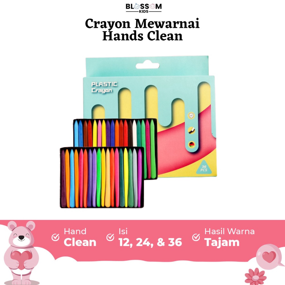 

ghdz -8 Crayon Anak Hands Clean Non Toxic Anti Air Tidak Membekas Di Tangan - Blossom Kids TBI