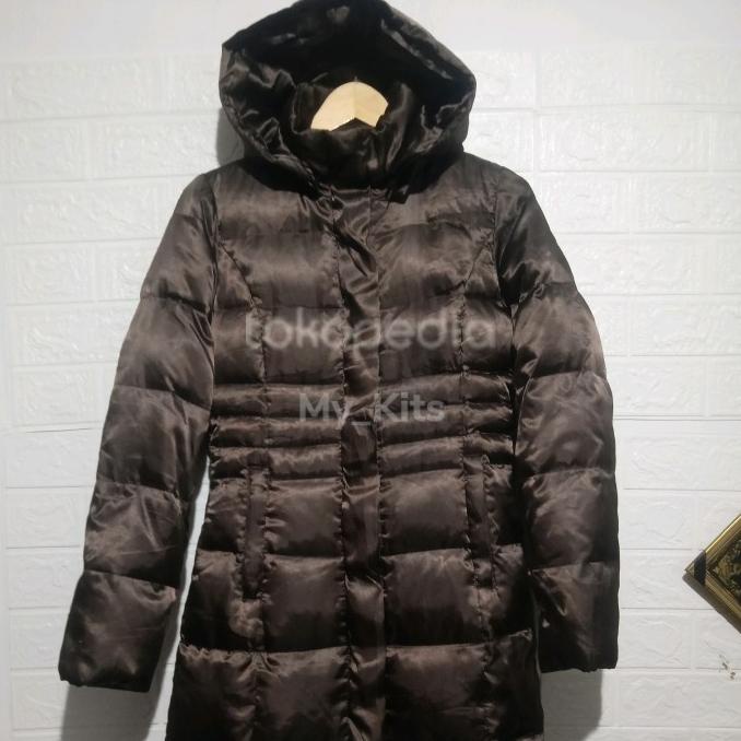 Uniqlo Ultralight Coat Down Jaket/Bulu Angsa Coklat Termurah