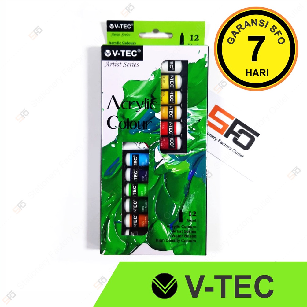 

➺ Cat Acrylic V-Tec isi 12 - VT-612A - SFO Semarang Official afics