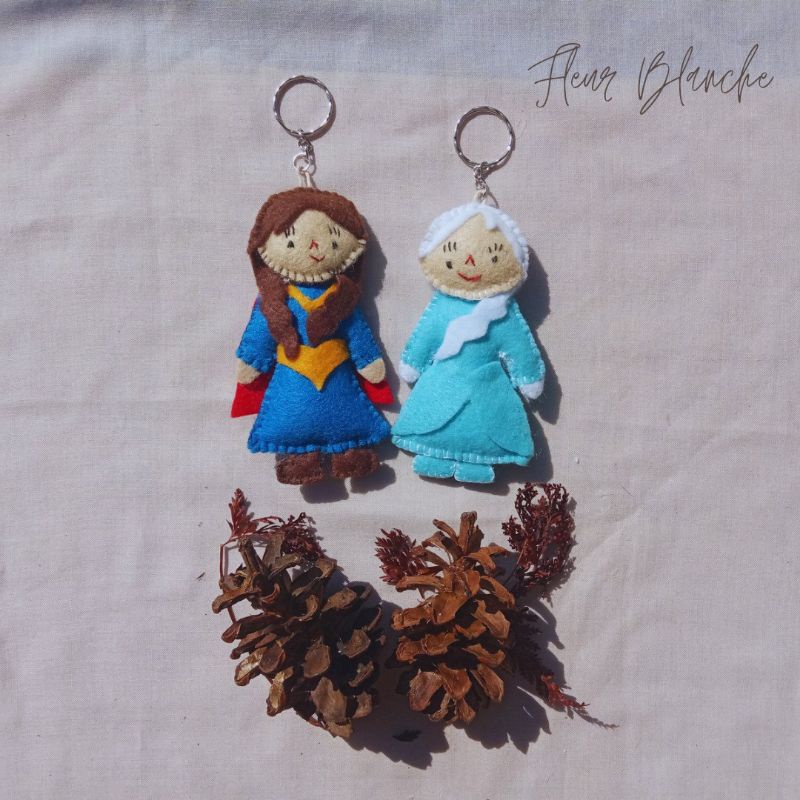 Gantungan Kunci Handmade Boneka Kain Flanel/Felt