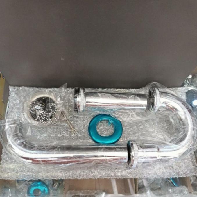 best produk] Afur Wastafel / Sifon Pembungan Wastafel Stainless VOLK SA01 1 1/4"