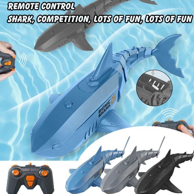 Rc Ikan Hiu Shark Mainan Anak Hiu Remote Remot Mainan Unik Waterproof