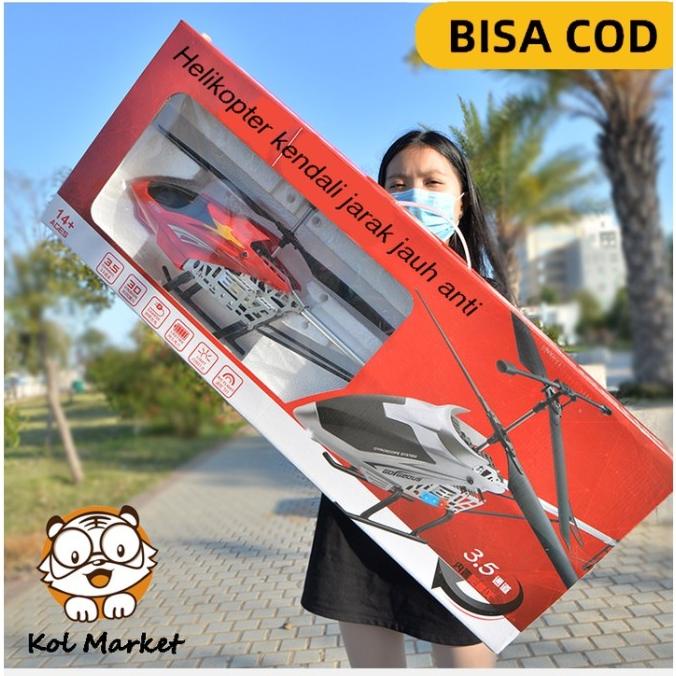 Kolmarket Besar Remote Control 50 Cm Bahan Paduan Helikopter Remote