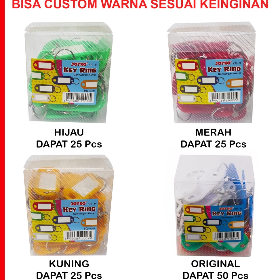 

Gantungan Kunci / Label Nama / Joyko Key Ring Warna KR-9 jrijn