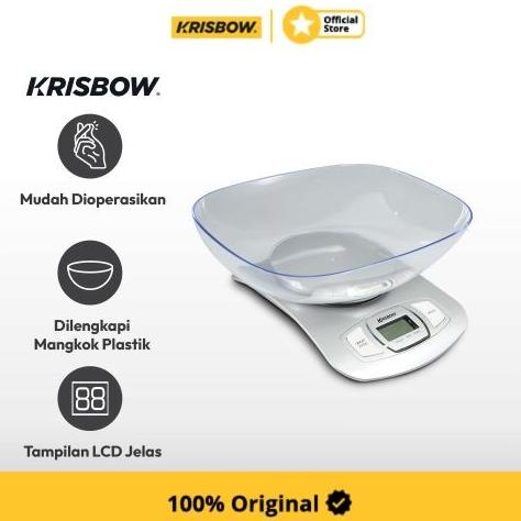 Krisbow Timbangan Dapur Digital 5 Kg - Skala Elektronik