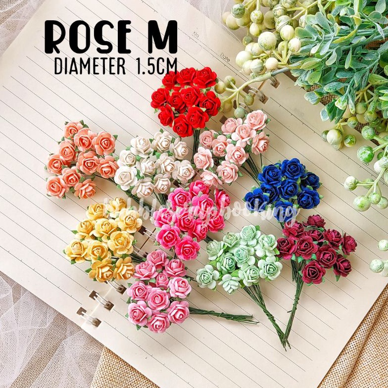 

ukjz -91 bunga kertas bahan scrapbook mahar craft rose m Discount