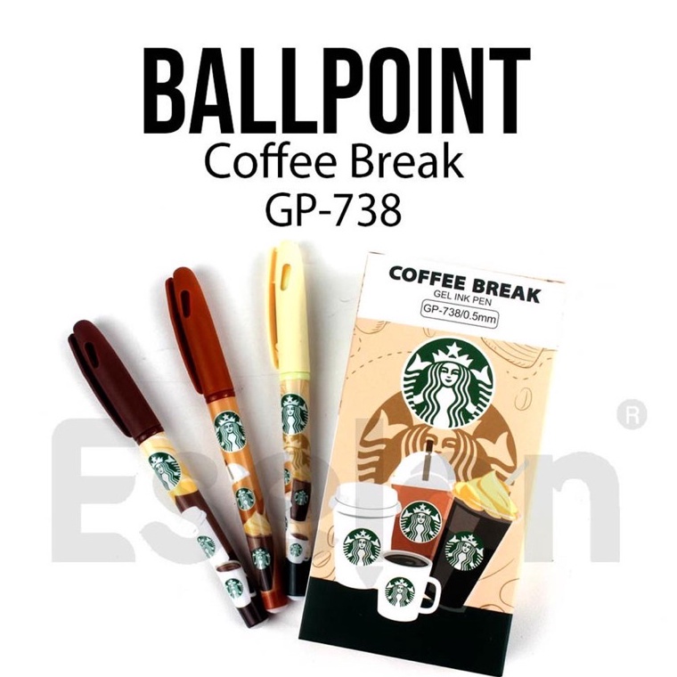 

[CODE BARANG 469DGO] (12pcs) Pulpen Gel Drink Boba 737 & Starbucks Coffee 738 / 1pack Pulpen Gel Fancy 230