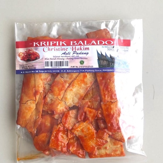 

☊✵ Keripik Balado Panjang 250gr / Keripik Balado Padang Christine Hakim Harga Termurah