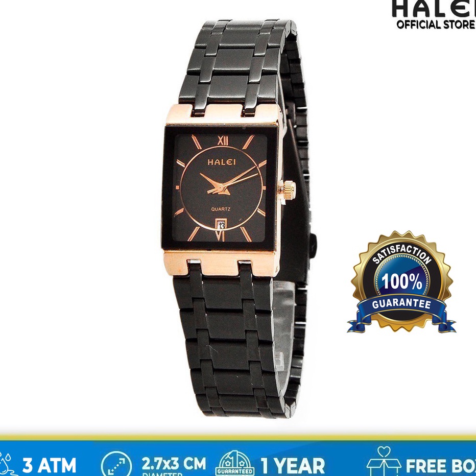 Terupdate Haleiwatch Official Store Terlaris Jam Tangan Wanita Segi Elegant Fashion Halei 564 Hitam 
