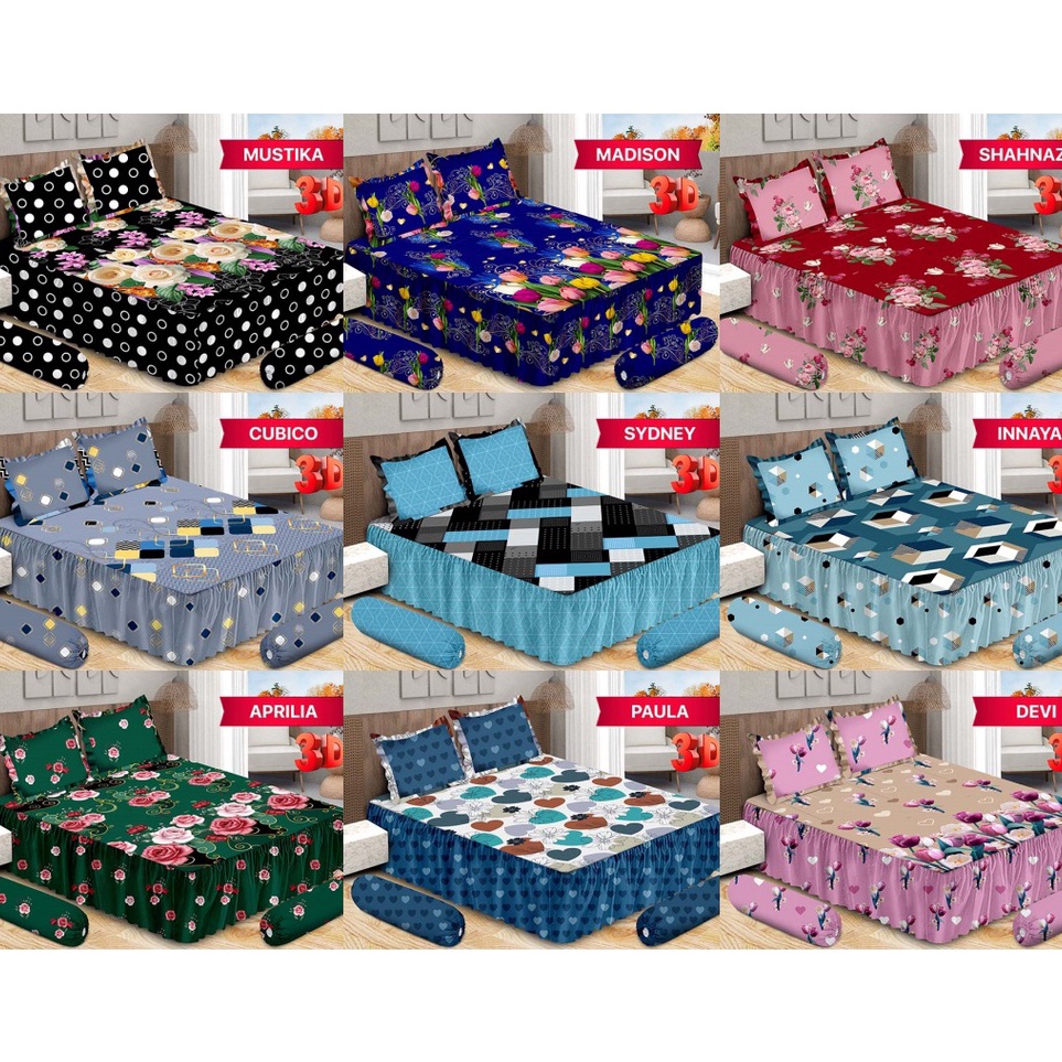 ➹→❆❂ ID. Bonita - Sprei RUMBAI King (180x200) No 1 Terlaris motif Pilihan Best