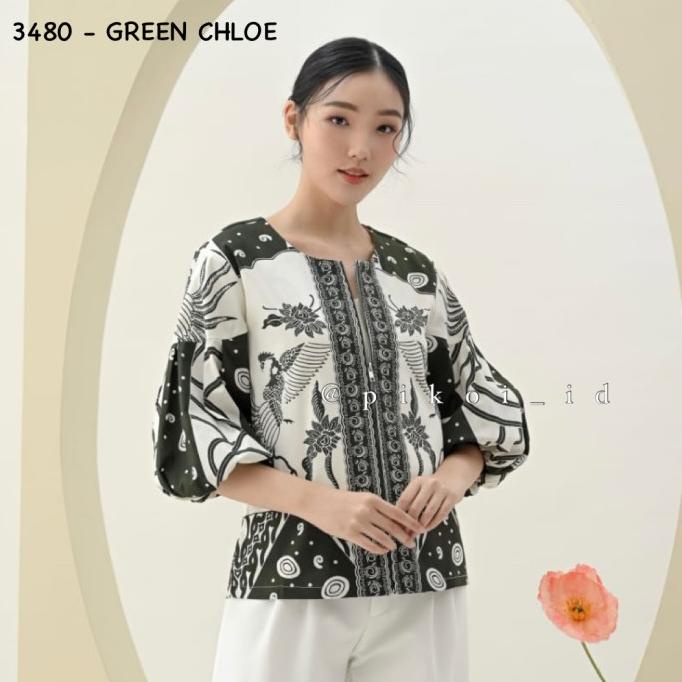 Atasan Batik Wanita Jumbo Lengan Panjang / Outer Batik Lengan Balon Murah
