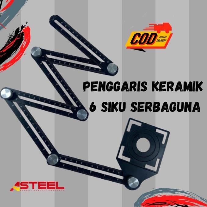 

Penggaris 6 siku Tile locator wall - alat bantu pasang perata keramik