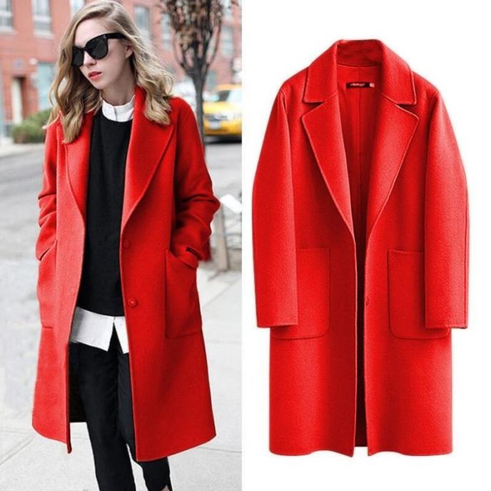 Lfv109 - Long Coat Wanita Korea Hitam Termurah