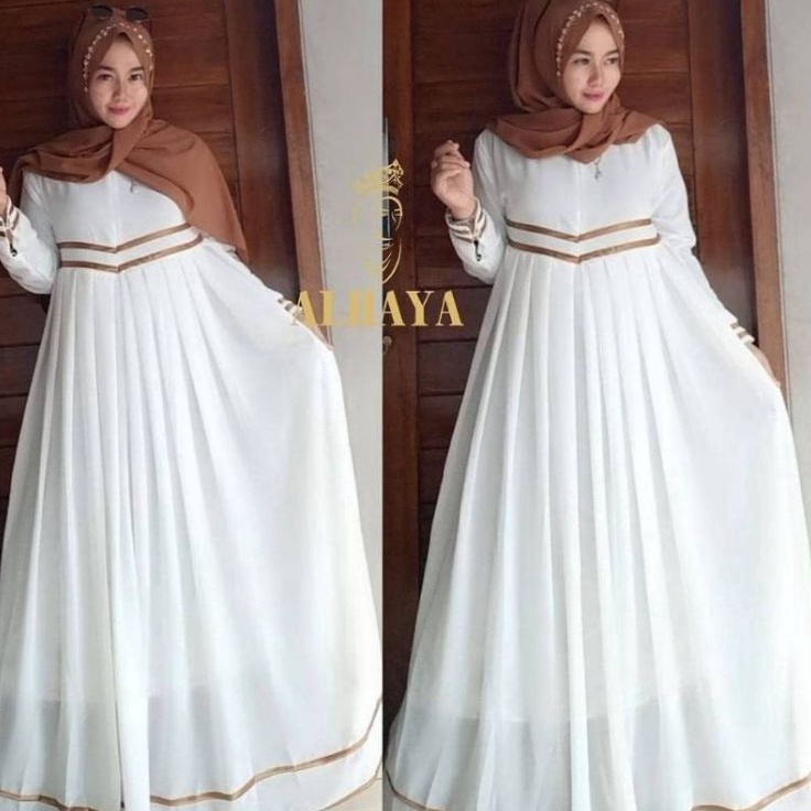 ✾✱ gamis terbaru / gamis remaja / gamis putih / gamis hitam / gamis ceruty babydoll / baju gamis rem