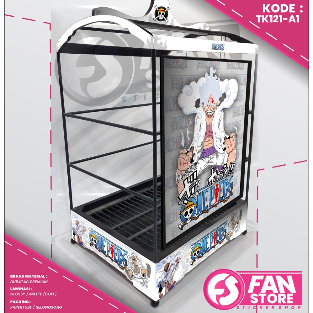 TERBAIK NO 1 STIKER STICKER KANDANG KENARI EBOD JAYA MOTIF ONE PIECE -  DECAL STIKER SANGKAR KOTAK O