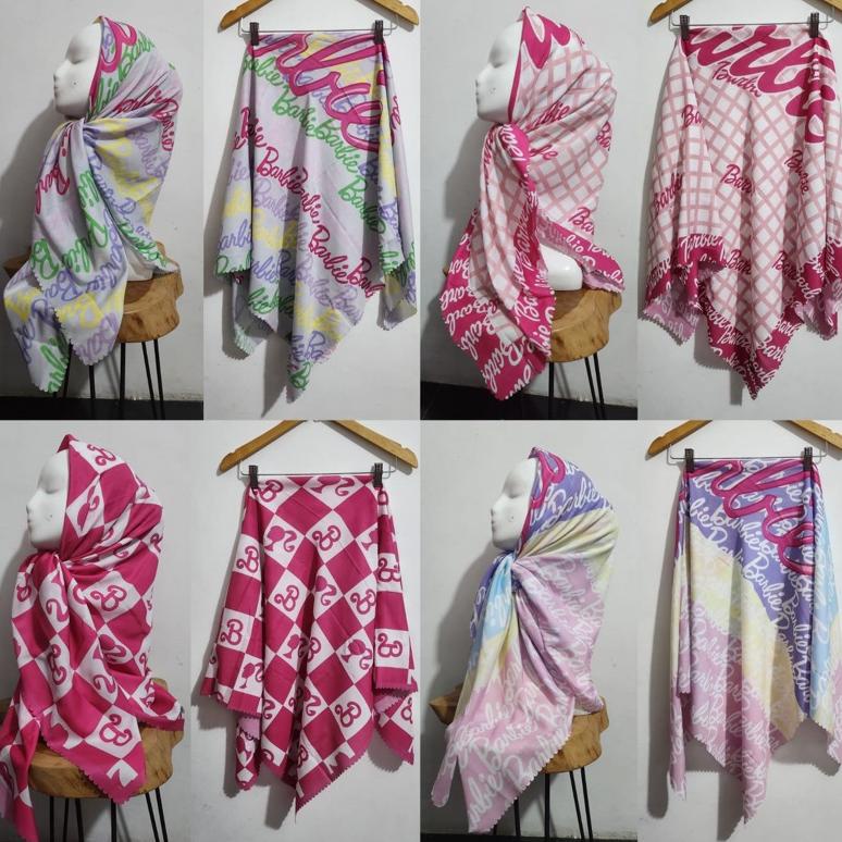 Promo Terlaris !! 05 Voal Hijab Barbie Merdeka Segi Empat Fatriana Voal Motif Denay Bisa Cod