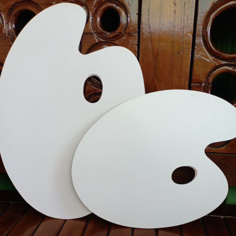 

vkuk -39 Palette Lukis Kayu Oval V-Tec No.1(42x30cm) & 2(35x27cm) IZA