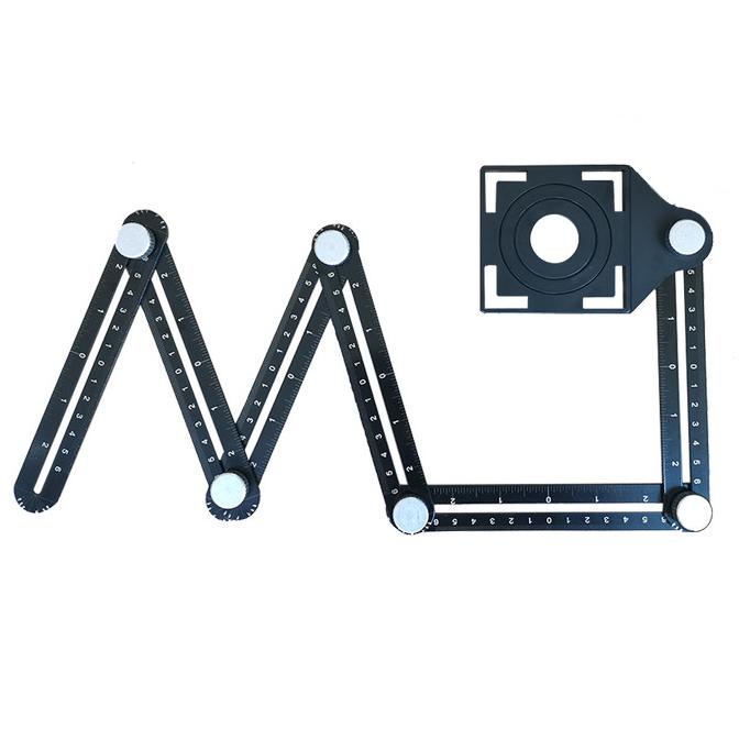 

6 Fold Positional Ruler Penggaris keramik Penanda Lobang Kran saklar