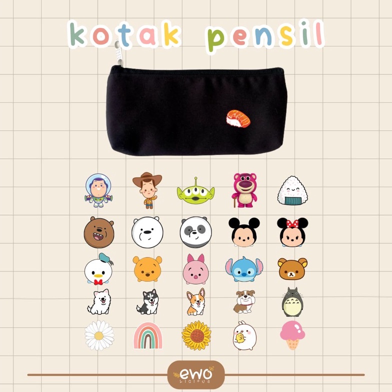 

[CODE BARANG 496AFH] Kotak Pensil Karakter Tempat Pensil Cute 112