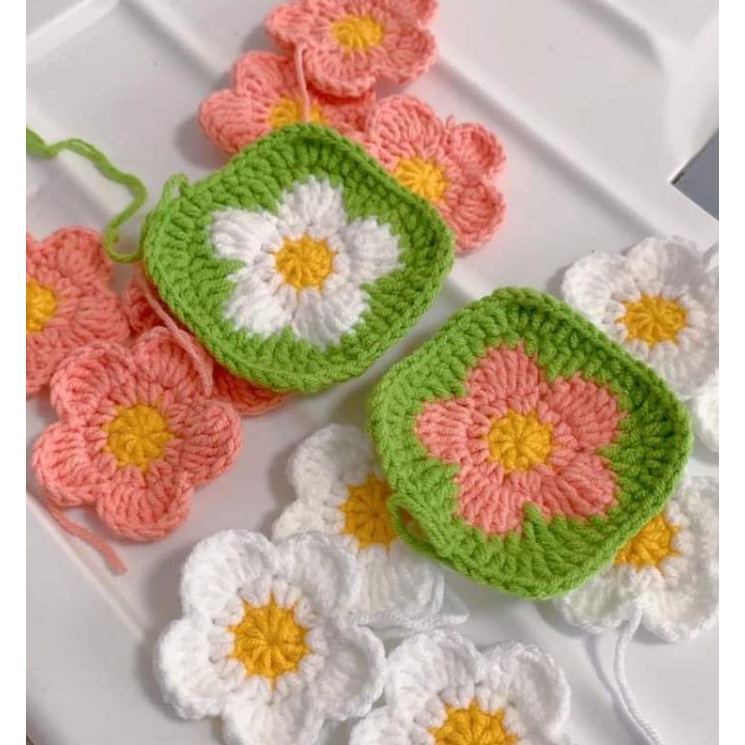 granny flower /granny square./dompet rajut/tas rajut