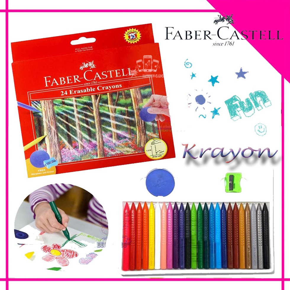 

[PROMO KVM5] Erasable Crayon 12 Warna & 24 Warna Faber Castell ( Crayon Bisa Dihapus ) Erasable Crayons 24 Warna Faber Castell Bisa Dihapus Crayon FaberCastell Oil Pastel 24 Warna Krayon 12 Dan 24 Warna Musim Promo
