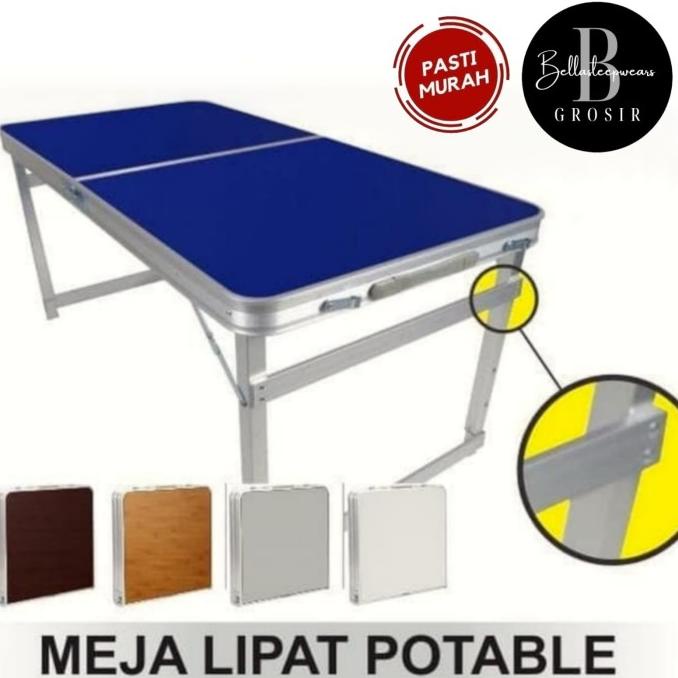 Terbaru Meja Lipat Portable Koper Travel Serbaguna Hpl Aluminium Kuat Kokoh
