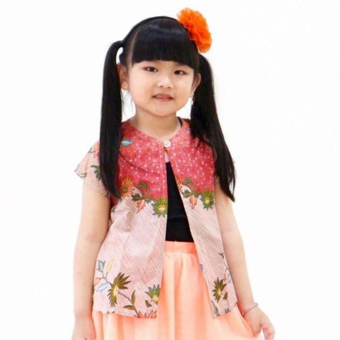 Outer Cardigan Batik Anak Bunga Atasan Batik Anak Cantik Pink Terlaris