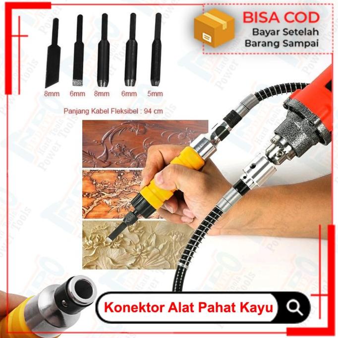 Adapter Sambungan Mesin Bor Tangan Listrik Kayu Untuk Pahat Dan Ukir