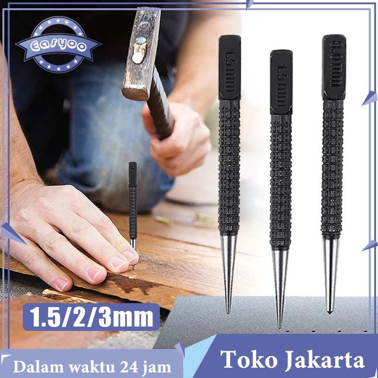 

Terlaris Alat Penanda Titik Bor 3Pcs Automatic Drip Center Punch Metal Drill Pointer