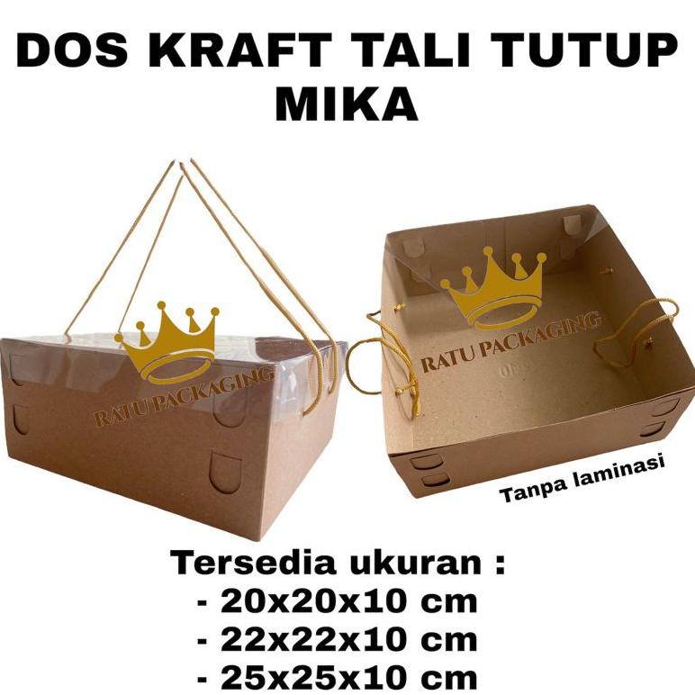 

COD!! [10PCS] RATU | DOS KRAFT TALI TUTUP MIKA TINGGI 10CM KARDUS BOX KOTAK HAMPERS