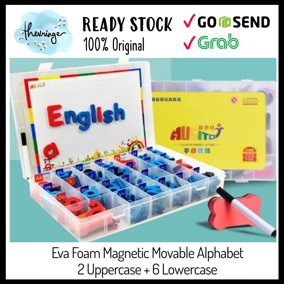 

Laku keraz MONTESSORI Eva Foam Magnetic Movable Alphabet Lowercase Uppercase Classroom Magnet Letters Moveable Huruf Magnet Alphabet Magnet foam