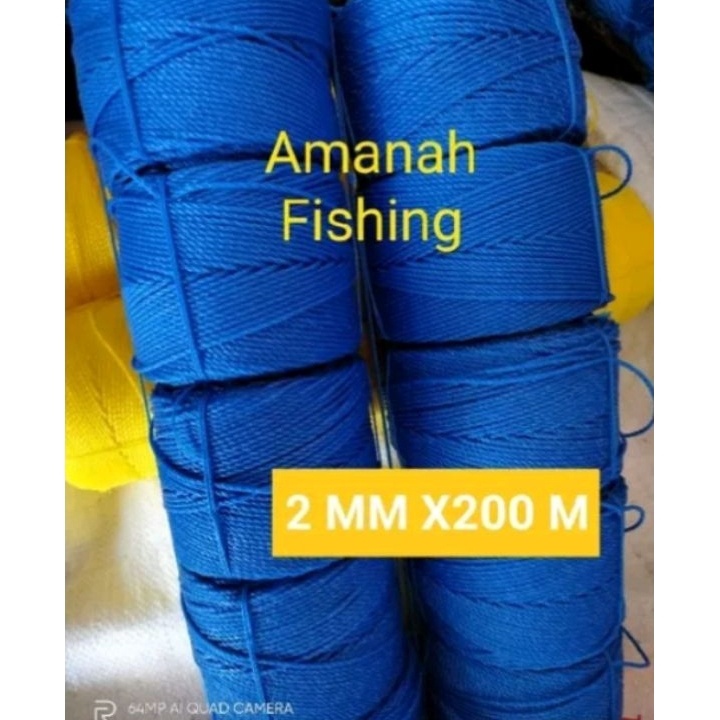 

RXZG1342 (C6369] Tali Tambang Plastik Ukuran diameter tali : 2 mmx 200 METER