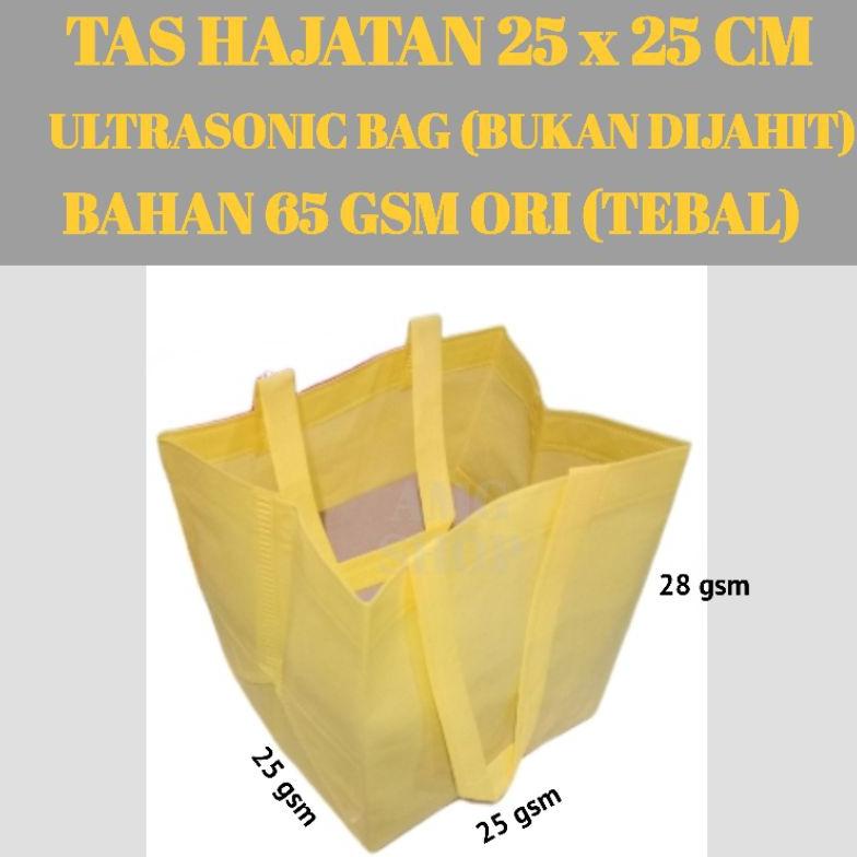 

CUCI GUDANG (1 PACK = 60 PCS) GOODIE BAG TAS HAJATAN 25X25 CM TINGGI 28 CM / TAS SPUNBOND / TAS NASI BOX / TAS SEMINAR / GOODIEBAG