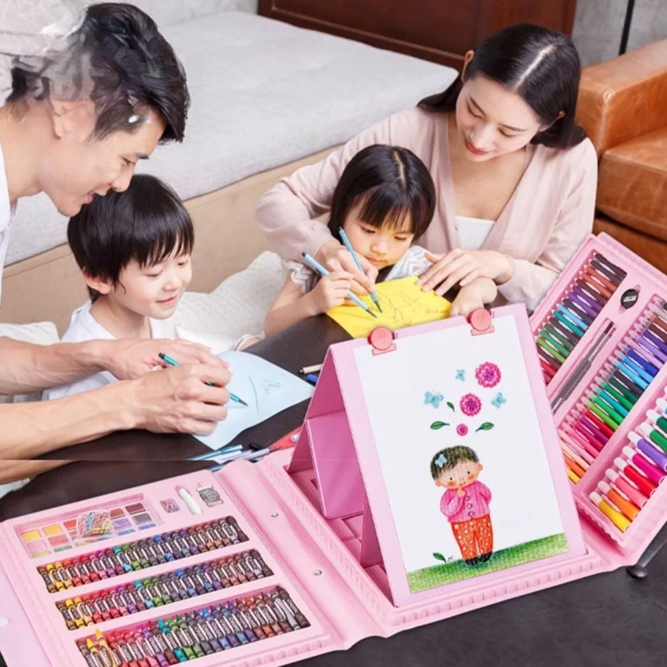 

hqez -64 208 Pcs Set Mewarnai Set/Pensil Crayon ( Alat Menggambar atau Mewarnai ) 298