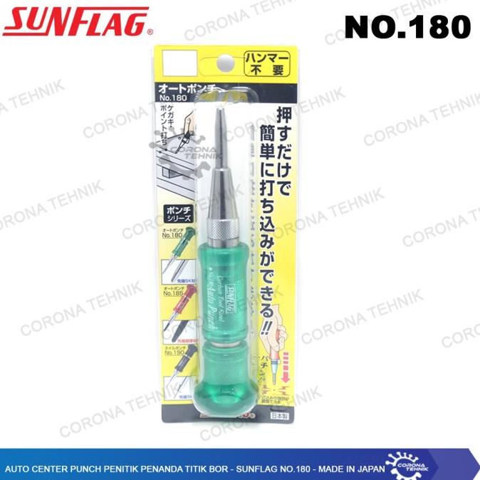 Auto Center Punch Penitik Penanda Titik Bor - Sunflag No.180 - Japan