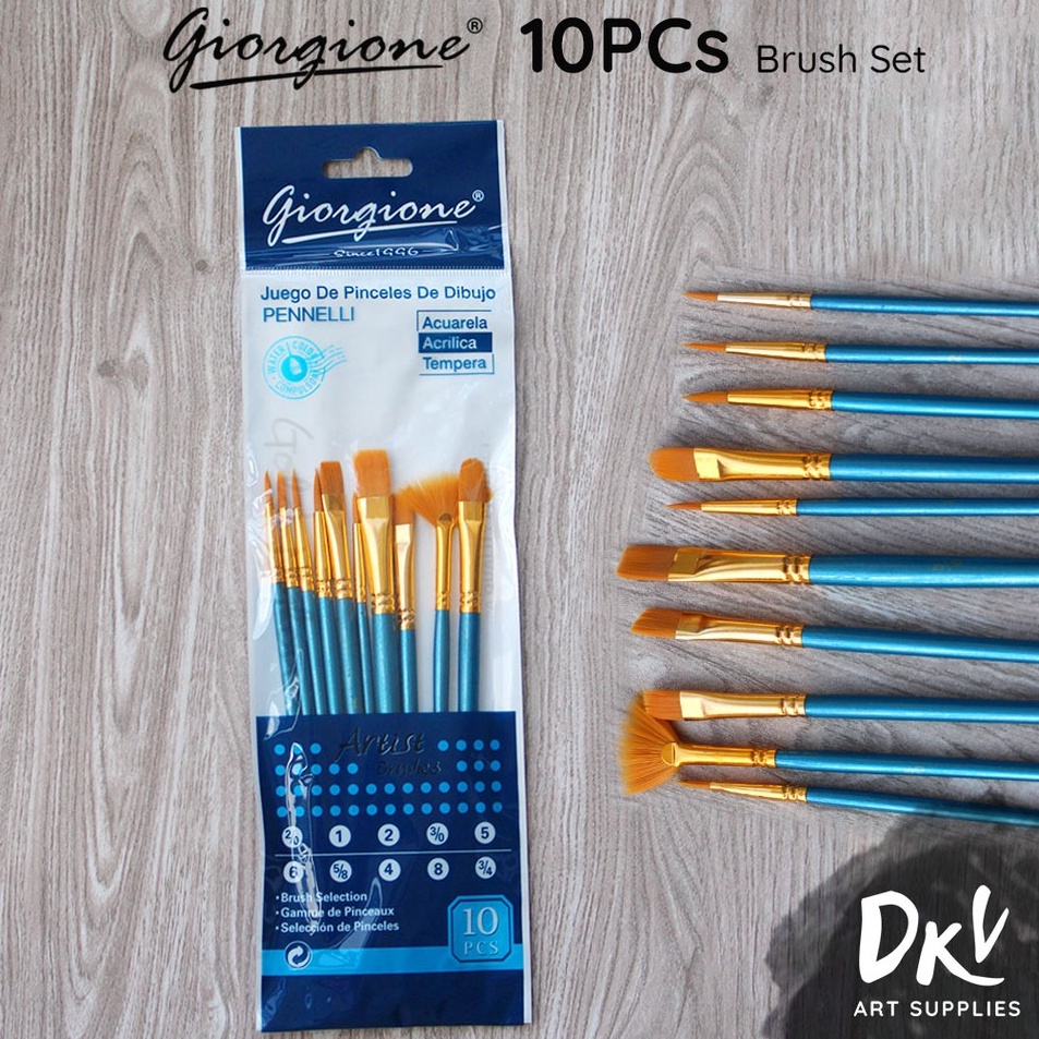 

Paling Popular Giorgione Brush Set 10 pcs G-198H Kuas Lukis Nylon Ekonomis Z83 ➟