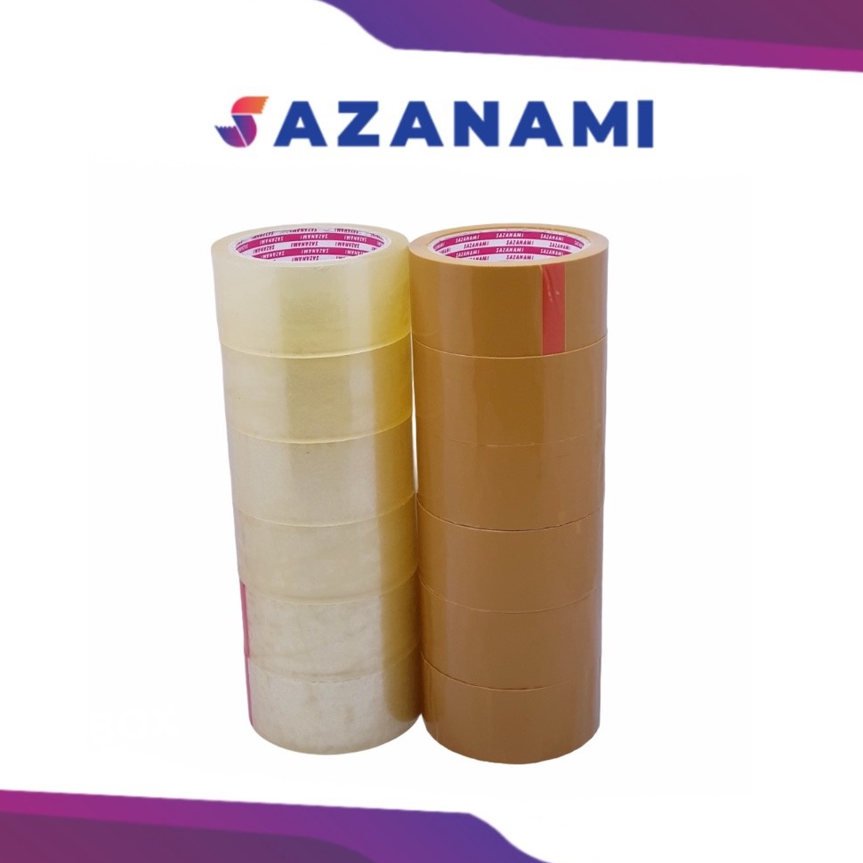 

Edisi Lebaran Lakban Bening 2" Inch 80Y Yard Sazanami Opp Tape Isolasi Selotip Cashback